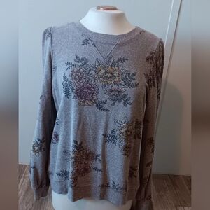 Democracy Floral Sweatshirt Size L